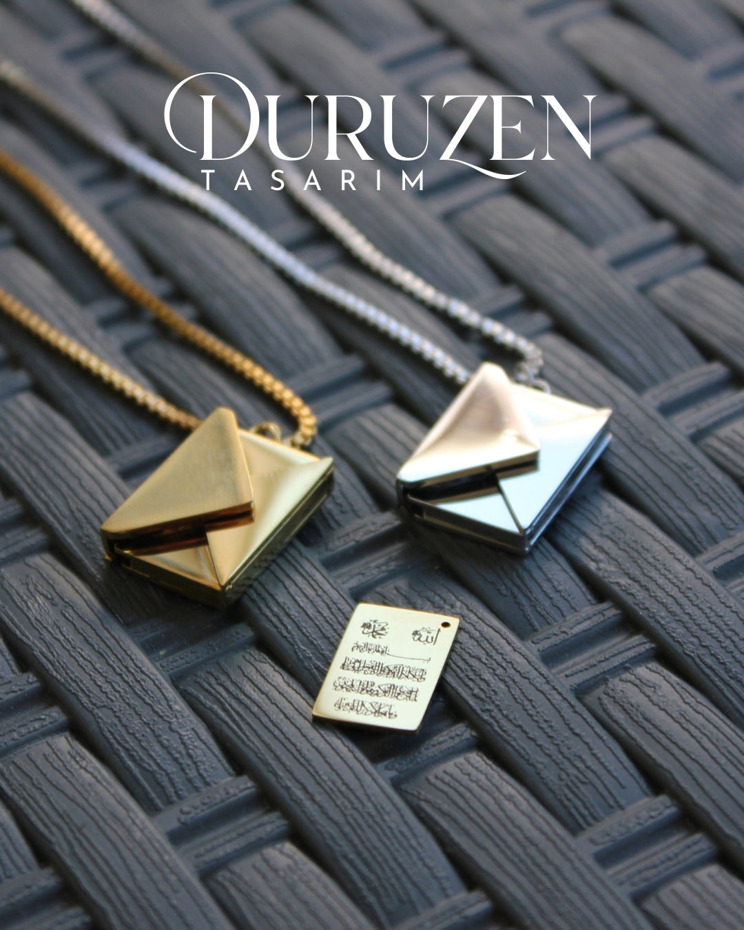 Kişiye Özel Nazar Dualı Mektup Kolye