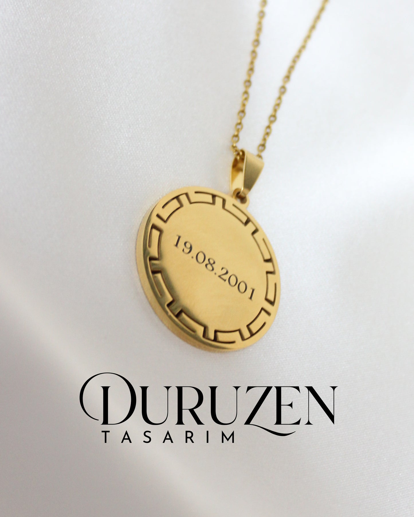 Kişiye Özel Yuvarlak Taşlı Kolye