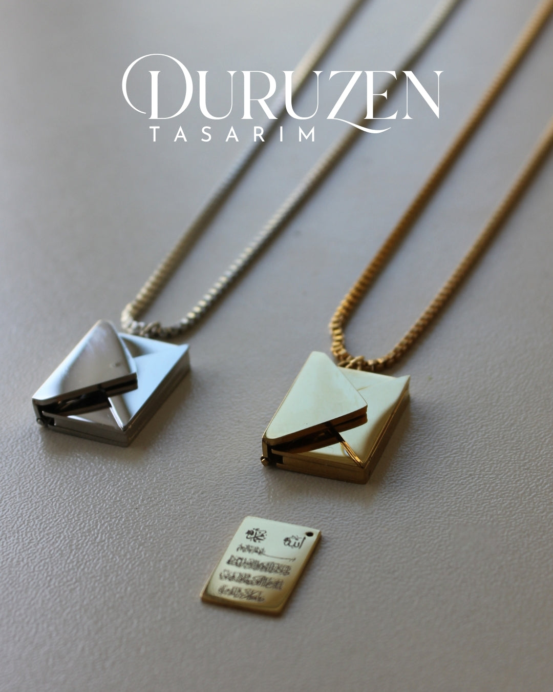 Kişiye Özel Nazar Dualı Mektup Kolye
