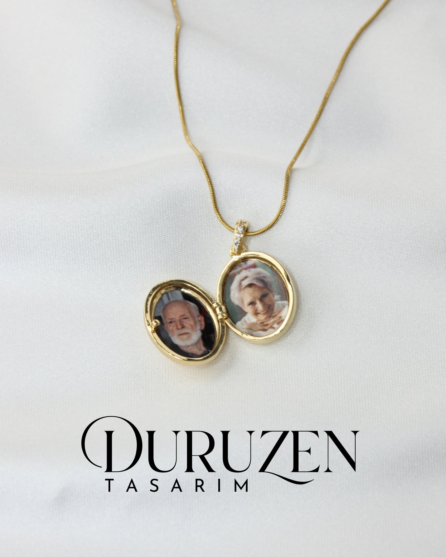 Anka Kuşu Detaylı Resimli Alya Kolye