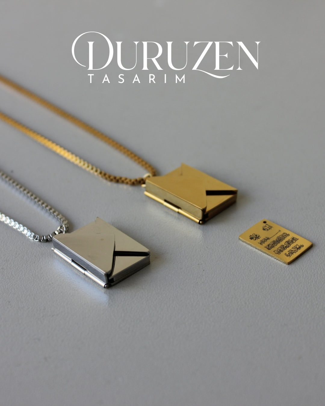 Kişiye Özel Nazar Dualı Mektup Kolye