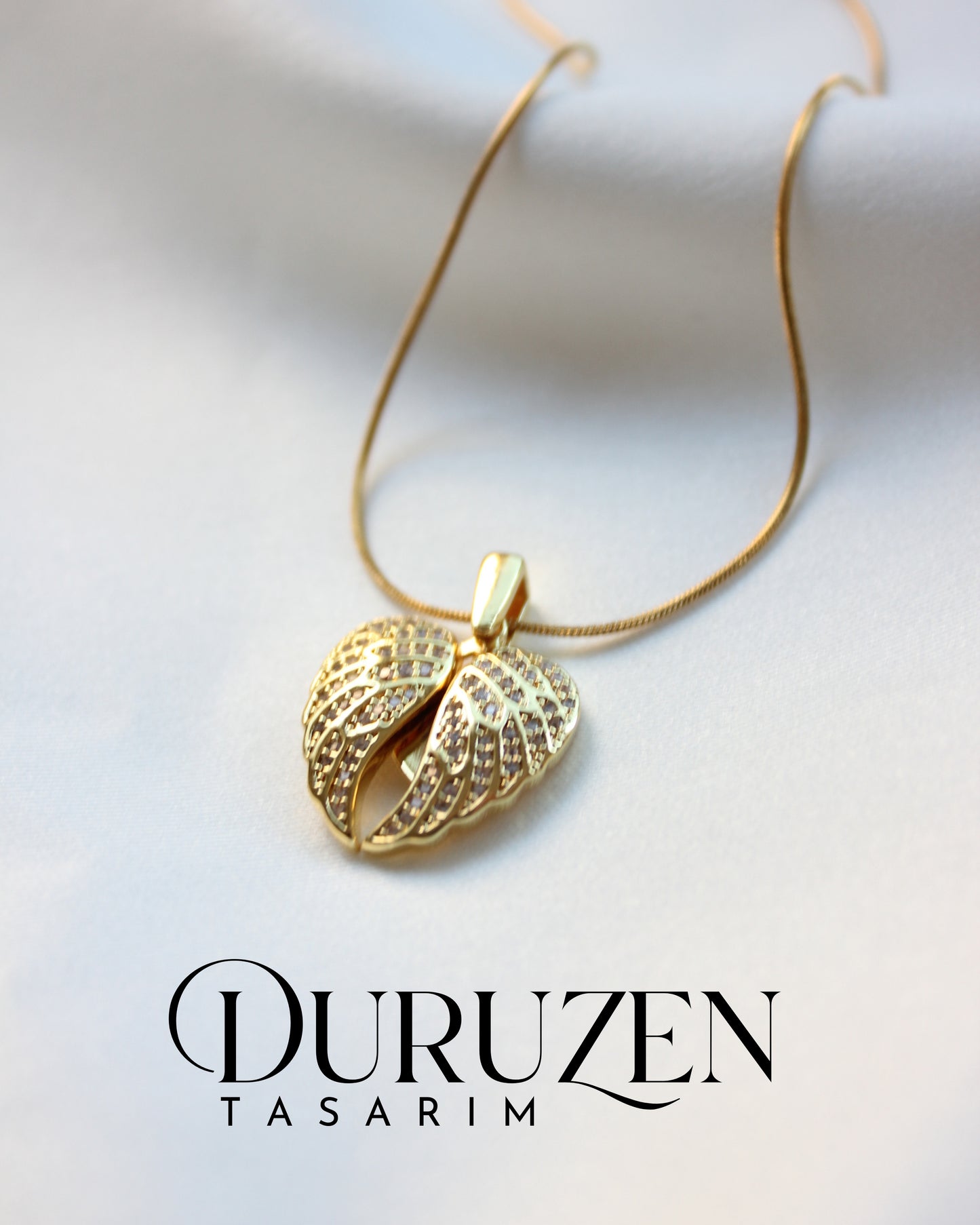 Kişiye Özel Melek Kanatlı Kolye