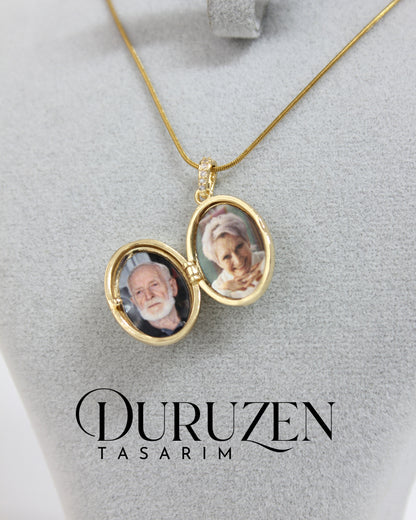 Anka Kuşu Detaylı Resimli Alya Kolye