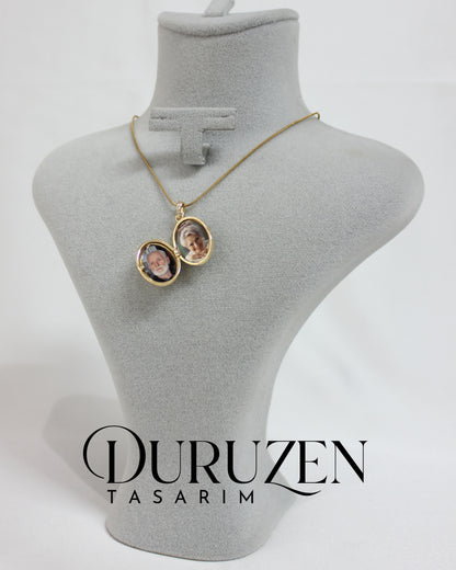 Anka Kuşu Detaylı Resimli Alya Kolye