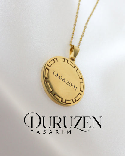 Kişiye Özel Yuvarlak Taşlı Kolye