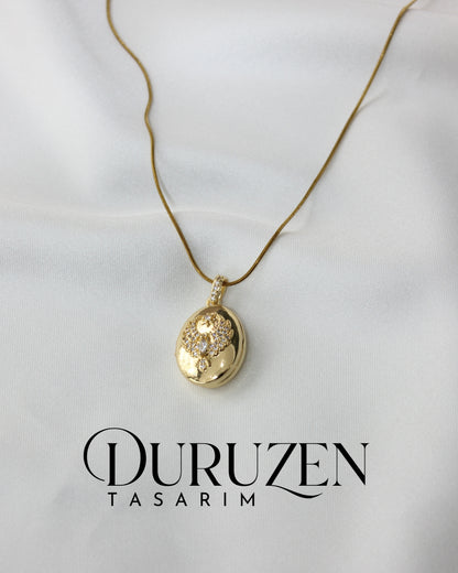 Anka Kuşu Detaylı Resimli Alya Kolye