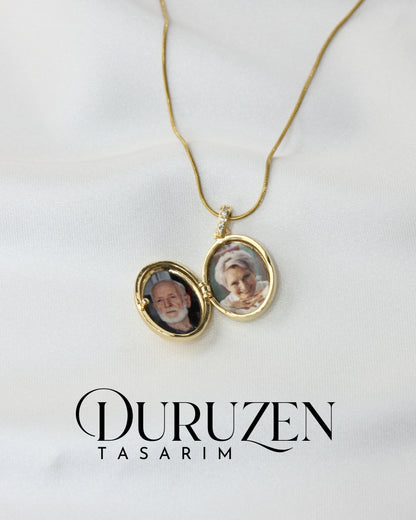 Anka Kuşu Detaylı Resimli Alya Kolye