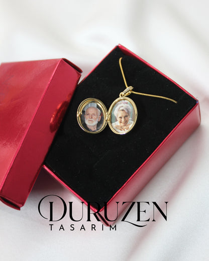 Anka Kuşu Detaylı Resimli Alya Kolye